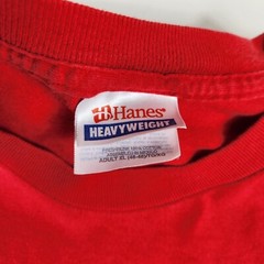 Vintage Hanes Heavyweight Puffy Logo Spell Out Logo T-Shirt Textured XL 90s 00s