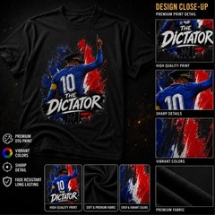 The Dictator 10 France 2026 World Cup Match Day Shirt Black Soccer Fan Tee Made