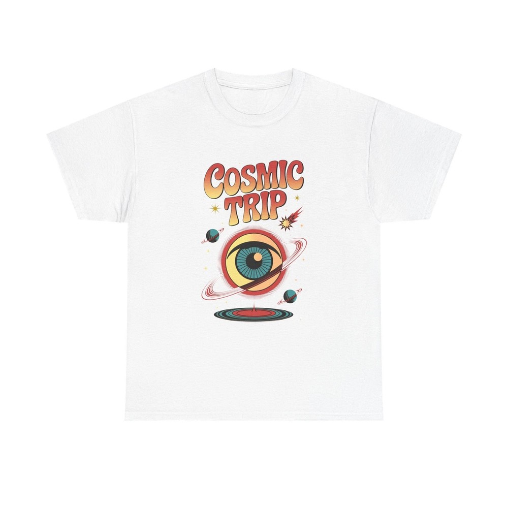 Cosmic Trip T-Shirt – Retro Space Eye Graphic Psychedelic Tee