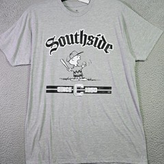 Peanuts® Chicago Cubs Baseball shirt Men XL Gray Charlie Brown Snoopy 50 NWT