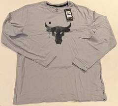 Under Armour Project Rock Brahma Bull WWE The Rock Long-sleeve Shirt Mens XL Gry