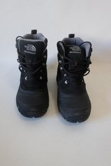 Boys The North Face Chilkat Lace II Waterproof Black Suede/Rubber Boots 4