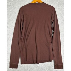 Vintage Y2K Superman Graphic Thermal Shirt Medium Brown DC Comics 2006