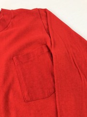 VTG 80s Hi Cru Stedman Deadstock Blank Soft Thin Long Sleeve Red Pocket T-Shirt