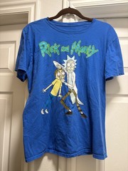 Rick and Morty Adult Swim Blue Graphic T-Shirt