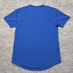BYLT Shirt Mens Large Blue Drop Cut S/S Lux Curved Hem Stretch Tee Crewneck