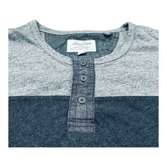Lucky Brand Grey Label Henley Shirt Men’s 2-Tone Long Sleeve Casual Tee – XL