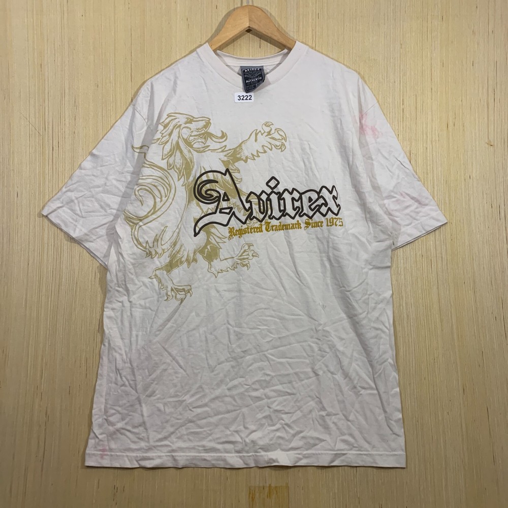 Vintage Avirex Shirt Adult Extra Large White Short Sleeve Men’s Pullover Graphic