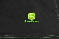 John Deere Mens Embroidered Logo Black Tee Shirt New S, M