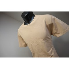 BYLT Drop Cut Lux T-Shirt Mens Medium Tan Perforated Short Sleeve Excellent