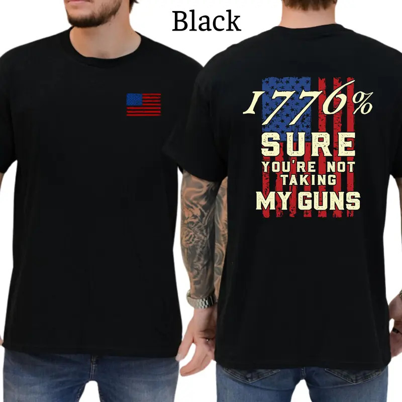 You’re Not Taking My Guns T-Shirt, Firearm Graphic Tee, Grunge Style Tshirt, Pat