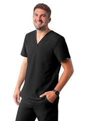 Adar Addition Scrubs For Men – Classic V-Neck Scrub Top
