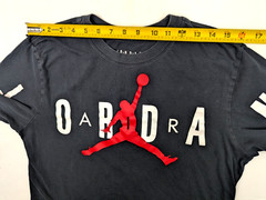 Nike Air Jordan MJ DNA Stretched Jumpman Logo Shirt Men M, Black Red CZ1880-010