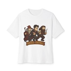 Fantasy Football Wizards Retro Parody Tee Magic School Themed Distressed Design