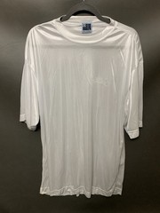 Southpole White Satin Shirt Semi-Sheer, Men’s Large