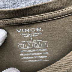 Vince Essential Crew Neck T-Shirt Mens S Pima Cotton Short Sleeve Brown