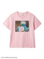 SESAME STREET 【UNISEX】Vintage Photo T-Shirt Size M / L Pink From JP NEW