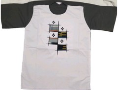 African Men’s Shirt Kente Patches With Embroidery ( shirt Chest: 43 in )