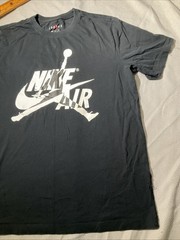 Nike Air Jordan Shirt Mens Large Black Jumpman Logo Casual Swoosh Graphic Tee