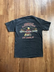 Vintage Black Harley Davidson Eagle Ann Arbor Shirt Men’s Small