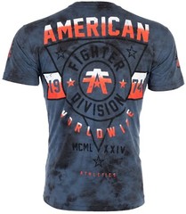 AMERICAN FIGHTER Men’s T-Shirt SILVER LAKE Athletic Multicolor Biker MMA S-5XL