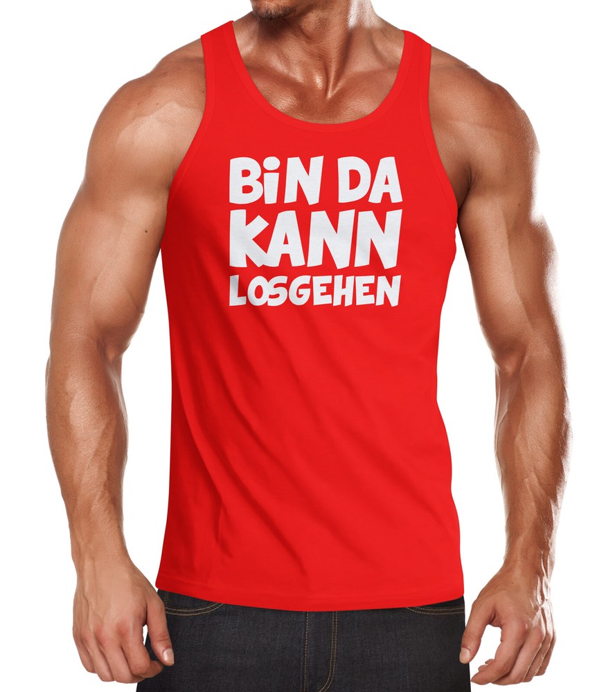 Men’s tank top saying I can go muscle shirt Moonworks ®