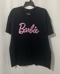 Barbie Mens Short Sleeve Black Crewneck Logo Graphic T- shirt Size XL (46-48)