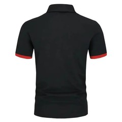100% Polyester Men Clothes New Summer Pure Color Short Sleeve Business Casual Go