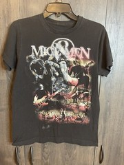 Of Mice And Men American Dream Tour 2014 Black Graphic Band Shirt Adult Small