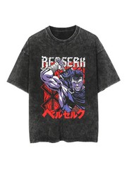 Guts “Hundred People Slash” Retro T-shirt Washed Round Neck Printed