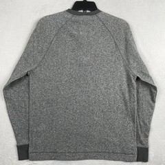 New Banana Republic Henley Shirt Mens Large Heather Gray Long Sleeve Preppy NWT