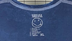 Nirvana In Utero Angel Graphic Band T-Shirt Blue Mineral Wash Grunge Men’s XL