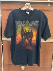 Vintage 2000s CRADLE OF FILTH Cemetery And Sundown Faded Worn Aged T Shirt Sz L
