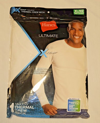 Men’s XL Hanes Ultimate X-Temp Thermal Crew Neck Long Sleeve Tagless White NEW