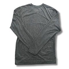 Nike Dri-FIT Mens Long Sleeve Shirt Heather Gray Tech Workout Gym Tee Medium