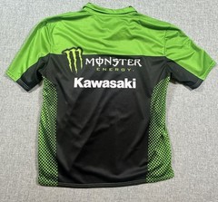 Kawasaki Monster Energy Polo Shirt Youth 2XL-Mens L Green Racing Team Moto Sport