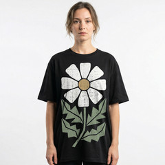 Retro Daisy Flower T-Shirt Boho Botanical Nature Floral Garden Style Tee