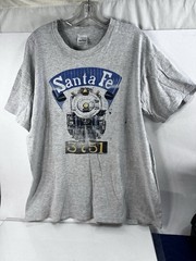 Vintage 90s Santa Fe 3751 Steam Locomotive T-Shirt XL Murina Train Single Stch