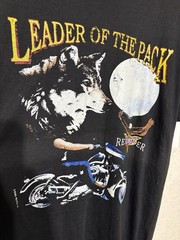 Vintage 90s 3D Emblem Harley-Davidson Leader of the Pack Wolf Rebel Rider Shirt