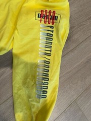Vintage 90s Paco Sport Long Sleeve T-Shirt Yellow Strength/Endurance Graphic