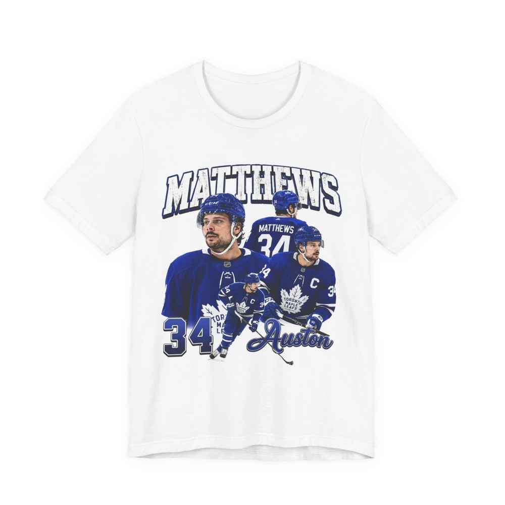 Auston Matthews Hockey Collage T-Shirt | #34 Jersey Fan Tee