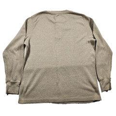 Faded Glory Henley Shirt Mens Large Waffle Knit Long Sleeve Outdoors Casual 90s