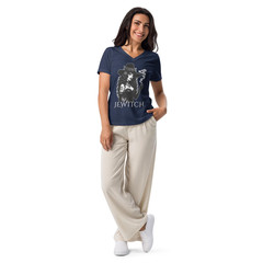 Jewitch Shirt WOMENS V NECK Shirt Jewish Witch Jewish Goth Shirt Hanukkah
