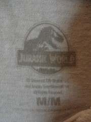 Jurassic World Screen Print T-Shirt White Universal City Studios Medium New