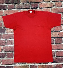 Vintage BVD Blank Red Pocket T-Shirt Men’s Large Single Stitch Made In USA 90s