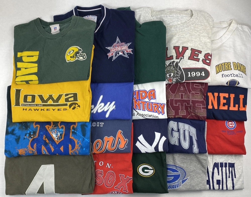 Wholesale Lot of 20 Men’s Sports Tee Shirts (Size Breakdown in Desc)