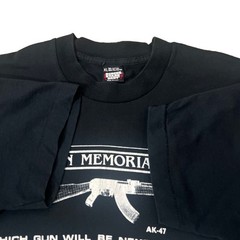 Vintage AK-47 In Memoriam Shirt Rare Gun 80s 90s Graphic XL