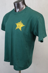 Vintage Hanes T shirt Heavyweights 50/50 Arkansas Deputy Sheriff Green Single L