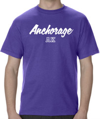 Anchorage Alaska State Graphic T-Shirt tee Unisex Apparel Custom Text