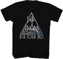 Def Leppard USA Tour 1980 Men’s T Shirt Rock Band Music Merch